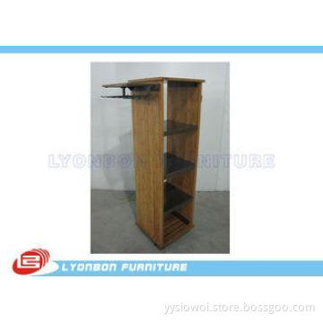 Garment Pants Selling Gondola Display Stands / Bamboo Wood